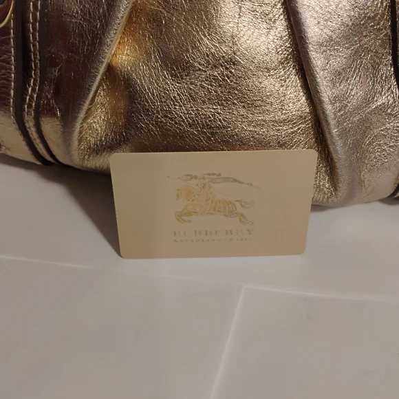 Burberry gold leather Prorsum Metallic Gold Leather Authentic bag - Picture 16 of 16